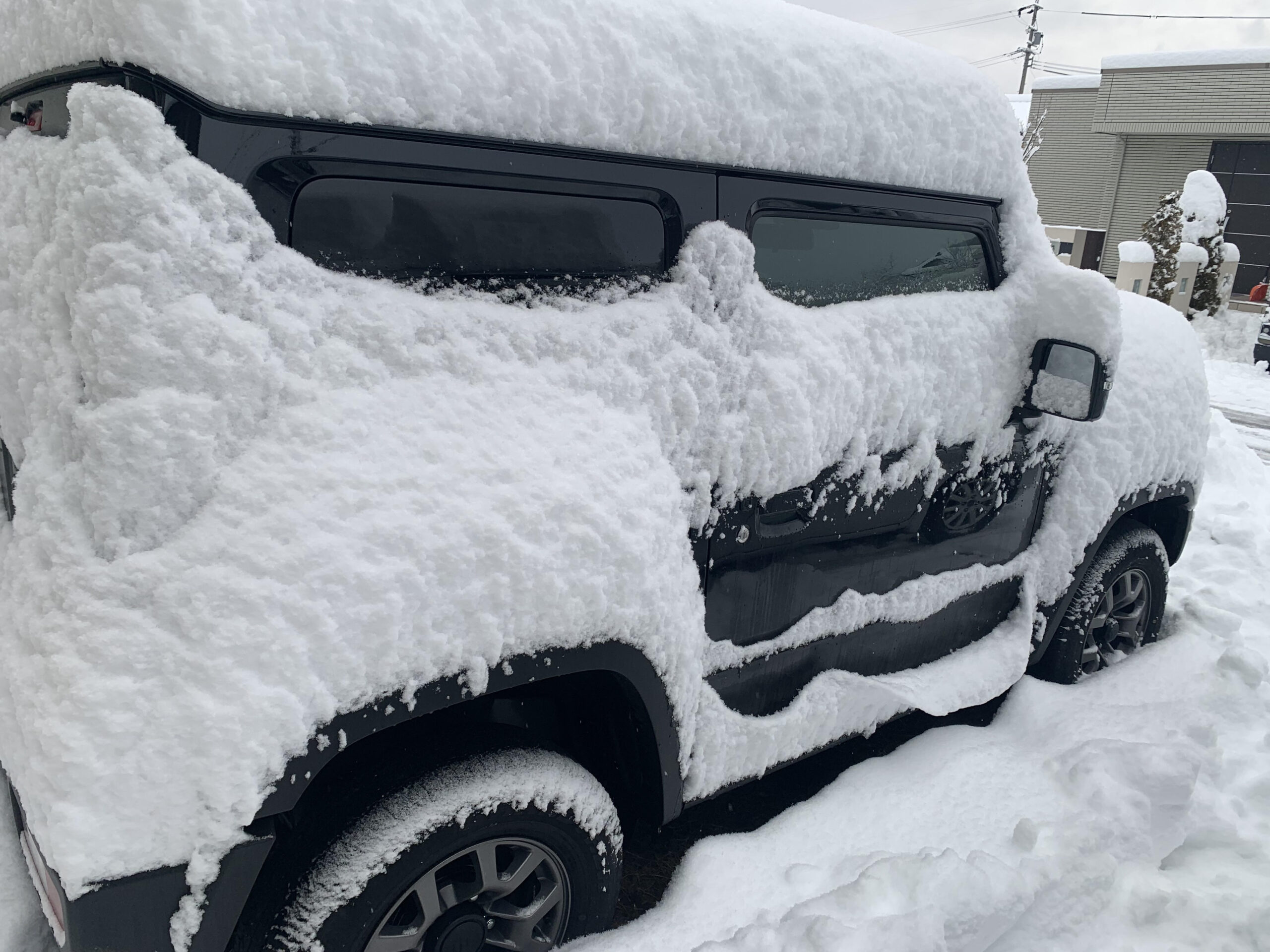 積雪翌日のジムニーシエラ